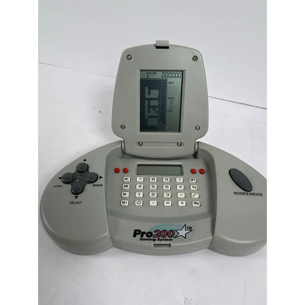 ProTech Pro 200 Gaming System Handheld Console Tetris Retro Game Tested Works